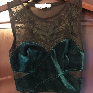 Urban Outfitters Velvet Crop